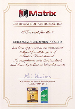 Matrix Certificate of Authorisation Euro Asia Development Co., Ltd.