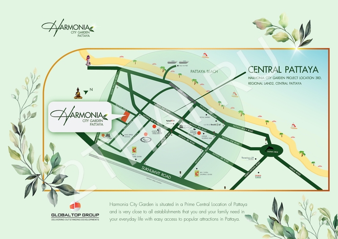 Harmonia City Garden Pattaya, Паттайя, Паттайя Юг  - фото, цены, карта и месторасположение