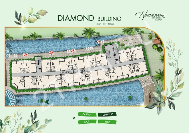 Harmonia City Garden Pattaya, Паттайя, Паттайя Юг  - фото, цены, карта и месторасположение