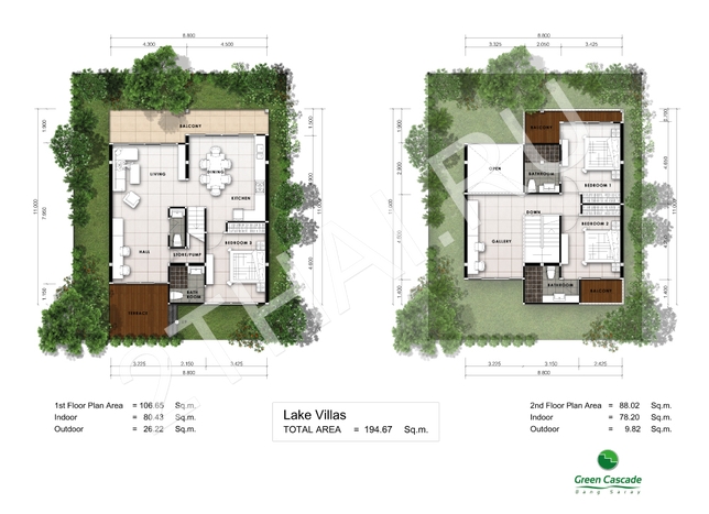 Green Cascade Villas, Паттайя, Бангсаре - фото, цены, карта и месторасположение